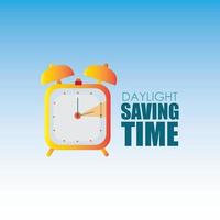 Vector Illustration Daylight Saving Time. Simple and Elegant Design