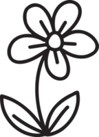 Hand Drawn cute flowers illustration png