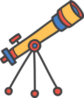 Hand Drawn cute binoculars star illustration png