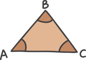 mano disegnato carino triangolo illustrazione png