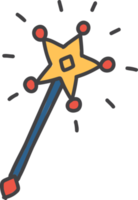 illustration de baguette étoile mignonne dessinée à la main png