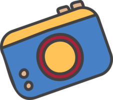 Hand Drawn vintage camera illustration png