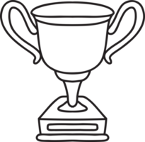 illustration de trophée dessiné à la main png