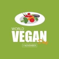 World Vegan Day Vector. Simple and Elegant Design vector