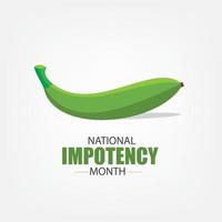 Vector Illustration of National Impotence Month. Simple and elegant design