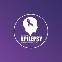 November is Vector National Epilepsy Awareness Month. Poster, card, banner, background design. Simple and elegant design