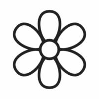 flower outline icon vector