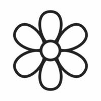 icono de contorno de flor vector