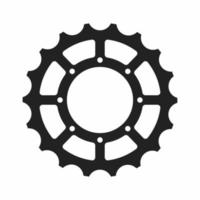 Bicycle sprocket flat icon vector