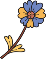 Hand Drawn cute flowers illustration png