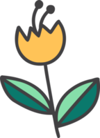 mano disegnato carino fiori illustrazione png