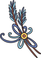 blommor med boho växter illustration png