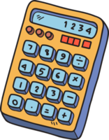 ilustración de calculadora dibujada a mano png