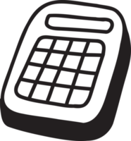 illustration de calculatrice dessinée à la main png