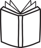 Hand Drawn open book illustration png