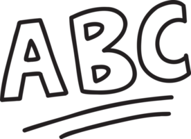 dibujado a mano ilustración de letras abc png