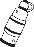 garrafa de água desenhada de mão para ilustração infantil png