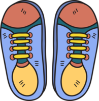 Hand Drawn sneakers shoes illustration png