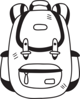 hand gezeichneter rucksack für studentenillustration png