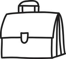 Hand Drawn business bag illustration vector