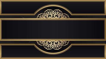luxury black background, with golden mandala swirling, studded with stars video