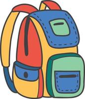 Hand Drawn backpack for students illustration vector