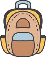 Hand Drawn backpack for students illustration vector