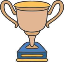 Hand Drawn trophy illustration vector