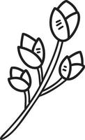 cute lotus flower illustration vector