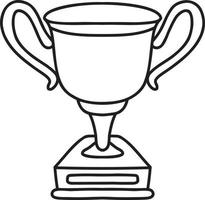 Hand Drawn trophy illustration vector