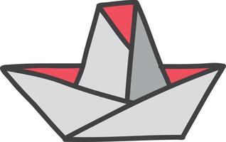 Hand Drawn paper boat illustration vector