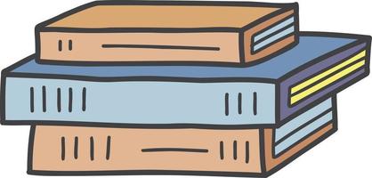 Hand Drawn stack of books illustration vector