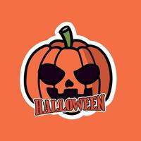 Halloween pumpkin cartoon illustration vector