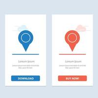 Location Map Marker Pin  Blue and Red Download and Buy Now web Widget Card Template vector