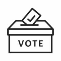 icono de esquema de voto vector