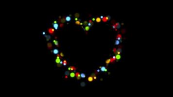 Glowing shiny lights heart background photo