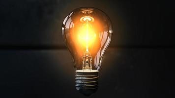 light bulb on dark background photo