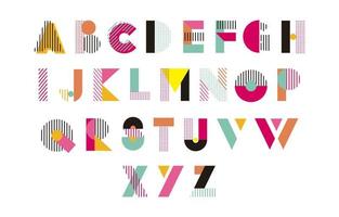 conjunto de iconos de alfabeto colorido vector