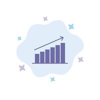 Analysis Chart Analytics Business Graph Market Statistics Blue Icon on Abstract Cloud Background vector