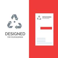 Eco Ecology Environment Garbage Green Grey Logo Design and Business Card Template vector