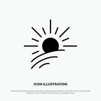 Brightness Light Sun Spring solid Glyph Icon vector