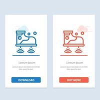zapatos tecnología de servicio wifi azul y rojo descargar y comprar ahora plantilla de tarjeta de widget web vector
