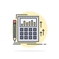 contabilidad auditoría banca cálculo calculadora color plano icono vector