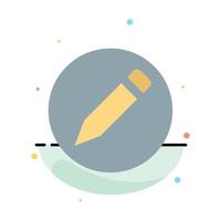 Basic Pencil Text Abstract Flat Color Icon Template vector