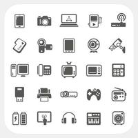 conjunto de iconos de dispositivos electrónicos vector