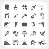 Construction icons set vector