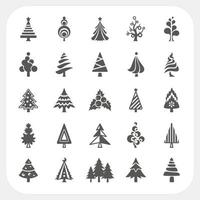 conjunto de iconos de árbol de navidad vector