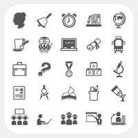 Education icons set vector