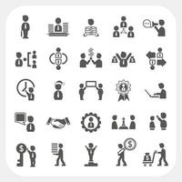 Management and Business icons set vector