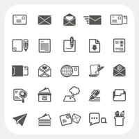 Mail icons set vector